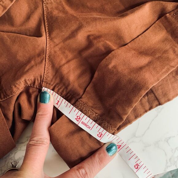 Abercrombie & Fitch Paper Bag Shorts Rust Brown | XS - Picture 6 of 8